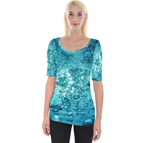 Nature Wallpaper Bubbles Water Bubbly Wide Neckline Tee by pakminggu