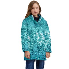 Nature Wallpaper Bubbles Water Bubbly Kids  Hooded Longline Puffer Jacket by pakminggu