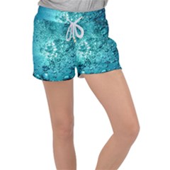 Nature Wallpaper Bubbles Water Bubbly Women s Velour Lounge Shorts by pakminggu