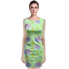 Elephant Sleeping Elephants Background Sleeveless Velvet Midi Dress by pakminggu