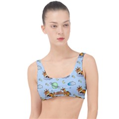 Pattern Giraffe Animal Seamless Scrapbooking Blue The Little Details Bikini Top by pakminggu