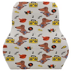 Background Pattern Texture Design Dog Music Car Seat Back Cushion  by pakminggu