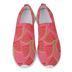 Watermelon Background Watermelon Wallpaper Women s Slip On Sneakers by pakminggu