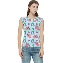 Pigs Pattern Art Design Drawing Sketch Wallpaper Women s Raglan Cap Sleeve Tee by pakminggu