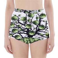 Watermelon Tree Abstraction On Watermelon Abundance High-waisted Bikini Bottoms by pakminggu