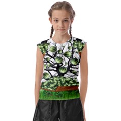 Watermelon Tree Abstraction On Watermelon Abundance Kids  Raglan Cap Sleeve Tee by pakminggu