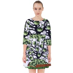 Watermelon Tree Abstraction On Watermelon Abundance Smock Dress by pakminggu