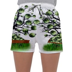 Watermelon Tree Abstraction On Watermelon Abundance Sleepwear Shorts by pakminggu