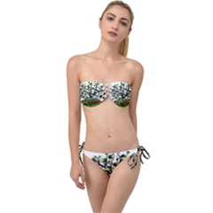 Watermelon Tree Abstraction On Watermelon Abundance Twist Bandeau Bikini Set by pakminggu