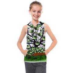 Watermelon Tree Abstraction On Watermelon Abundance Kids  Sleeveless Hoodie by pakminggu