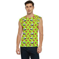 Watermelon Panda Background Wallpaper Men s Raglan Cap Sleeve Tee by pakminggu