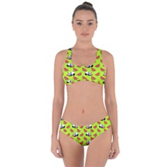 Watermelon Panda Background Wallpaper Criss Cross Bikini Set by pakminggu