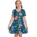 Texture Seamless Sample Digital Scrapbooking Kids  Short Sleeve Tiered Mini Dress View1