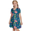 Texture Seamless Sample Digital Scrapbooking Kids  Short Sleeve Tiered Mini Dress View2