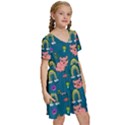 Texture Seamless Sample Digital Scrapbooking Kids  Short Sleeve Tiered Mini Dress View3