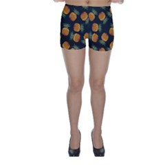 Pineapple Background Pineapple Pattern Skinny Shorts by pakminggu