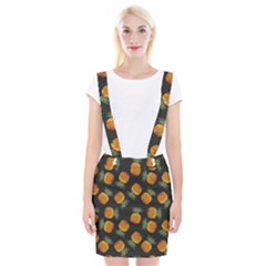 Pineapple Background Pineapple Pattern Braces Suspender Skirt by pakminggu