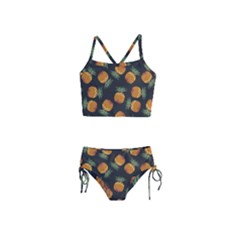 Pineapple Background Pineapple Pattern Girls  Tankini Swimsuit by pakminggu