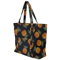 Pineapple Background Pineapple Pattern Zip Up Canvas Bag by pakminggu