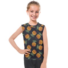 Pineapple Background Pineapple Pattern Kids  Mesh Tank Top by pakminggu