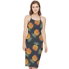 Pineapple Background Pineapple Pattern Bodycon Cross Back Summer Dress by pakminggu