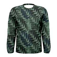 Background Pattern Leaves Texture Design Wallpaper Men s Long Sleeve Tee by pakminggu