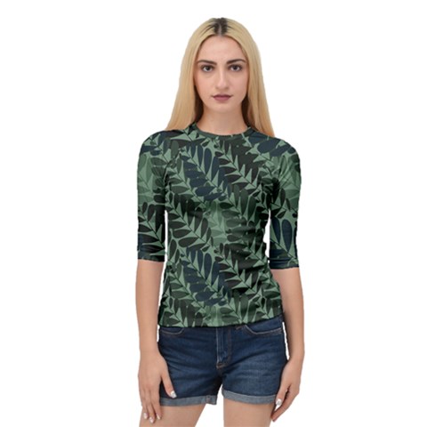 Background Pattern Leaves Texture Design Wallpaper Quarter Sleeve Raglan Tee by pakminggu