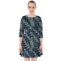 Background Pattern Leaves Texture Design Wallpaper Smock Dress by pakminggu