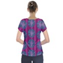 Art Floral Pattern Flower Seamless Decorative Short Sleeve Front Detail Top View2