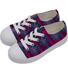 Art Floral Pattern Flower Seamless Decorative Kids  Low Top Canvas Sneakers by pakminggu