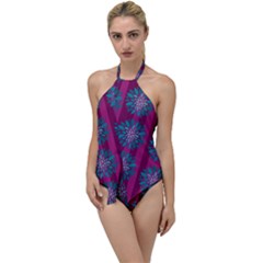 Art Floral Pattern Flower Seamless Decorative Go With The Flow One Piece Swimsuit by pakminggu