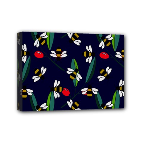 Art Floral Design Pattern Floral Pattern Mini Canvas 7  X 5  (stretched) by pakminggu