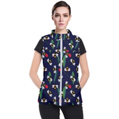 Art Floral Design Pattern Floral Pattern Women s Puffer Vest by pakminggu