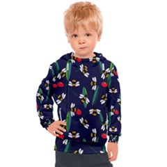 Art Floral Design Pattern Floral Pattern Kids  Hooded Pullover by pakminggu