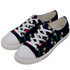 Art Floral Design Pattern Floral Pattern Women s Low Top Canvas Sneakers by pakminggu