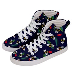 Art Floral Design Pattern Floral Pattern Women s Hi-top Skate Sneakers by pakminggu