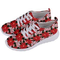 Poinsettia Pattern Seamless Pattern Christmas Xmas Men s Lightweight Sports Shoes by pakminggu