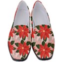 Poinsettia Pattern Seamless Pattern Christmas Xmas Women s Classic Loafer Heels View1