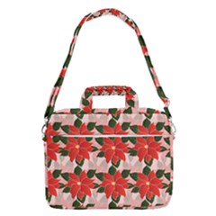 Poinsettia Pattern Seamless Pattern Christmas Xmas Macbook Pro 16  Shoulder Laptop Bag