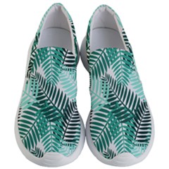 Background Pattern Texture Leaves Design Wallpaper Women s Lightweight Slip Ons by pakminggu