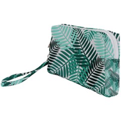 Background Pattern Texture Leaves Design Wallpaper Wristlet Pouch Bag (small) by pakminggu