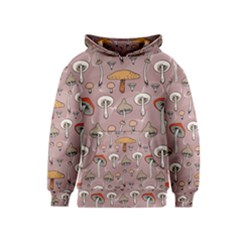 Mushrooms Autumn Fall Pattern Seamless Decorative Kids  Pullover Hoodie