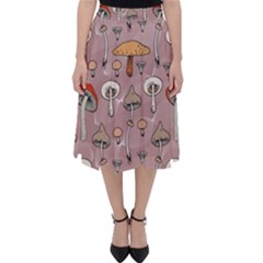 Mushrooms Autumn Fall Pattern Seamless Decorative Classic Midi Skirt by pakminggu