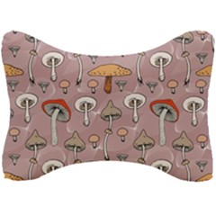 Mushrooms Autumn Fall Pattern Seamless Decorative Seat Head Rest Cushion by pakminggu