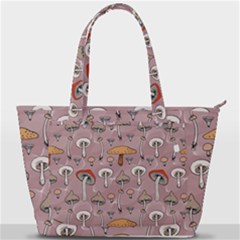 Mushrooms Autumn Fall Pattern Seamless Decorative Back Pocket Shoulder Bag  by pakminggu