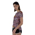 Mushrooms Autumn Fall Pattern Seamless Decorative Short Sleeve Open Back Tee View2