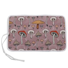 Mushrooms Autumn Fall Pattern Seamless Decorative Pen Storage Case (l) by pakminggu