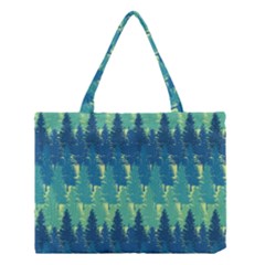 Christmas Trees Pattern Digital Paper Seamless Medium Tote Bag by pakminggu