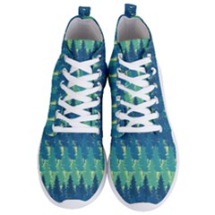 Christmas Trees Pattern Digital Paper Seamless Men s Lightweight High Top Sneakers by pakminggu