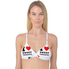 I Love Sweet Threats  Reversible Tri Bikini Top by ilovewhateva